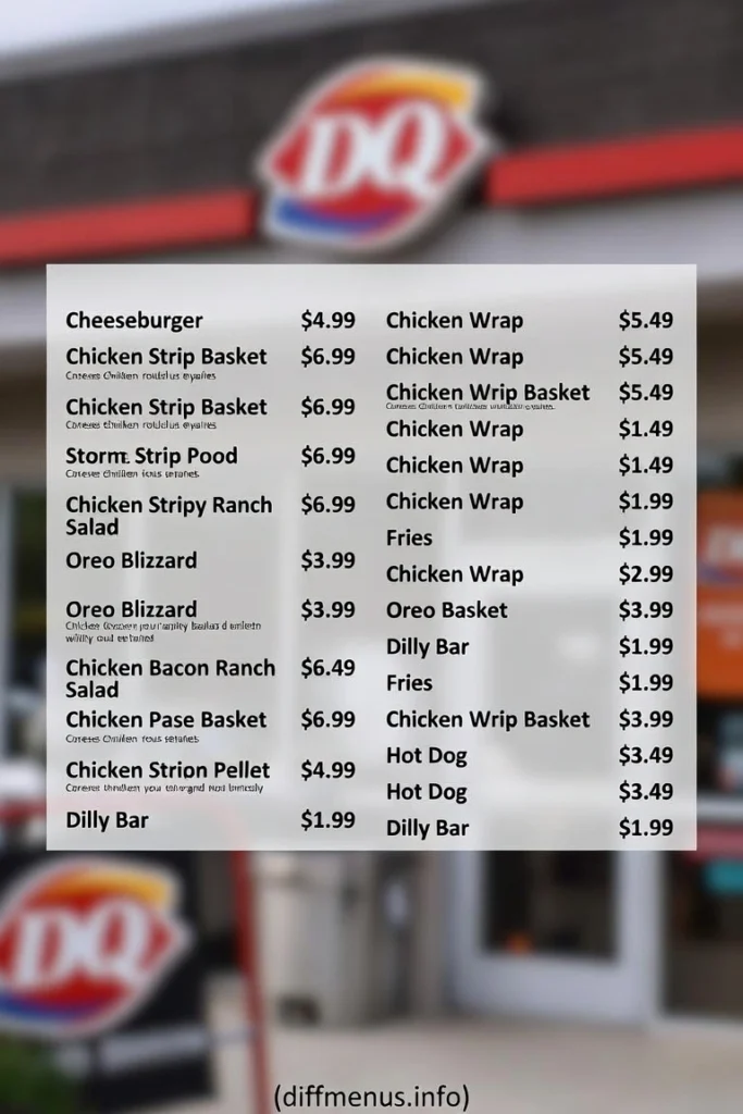 Dairy Queen Menu Prices